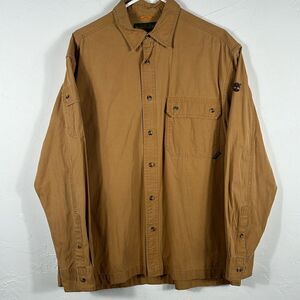 🔥🔥Vintage TIMBERLAND Thick Cotton “Denim Like” Shirt - Men Sz L (fits XL) -EUC